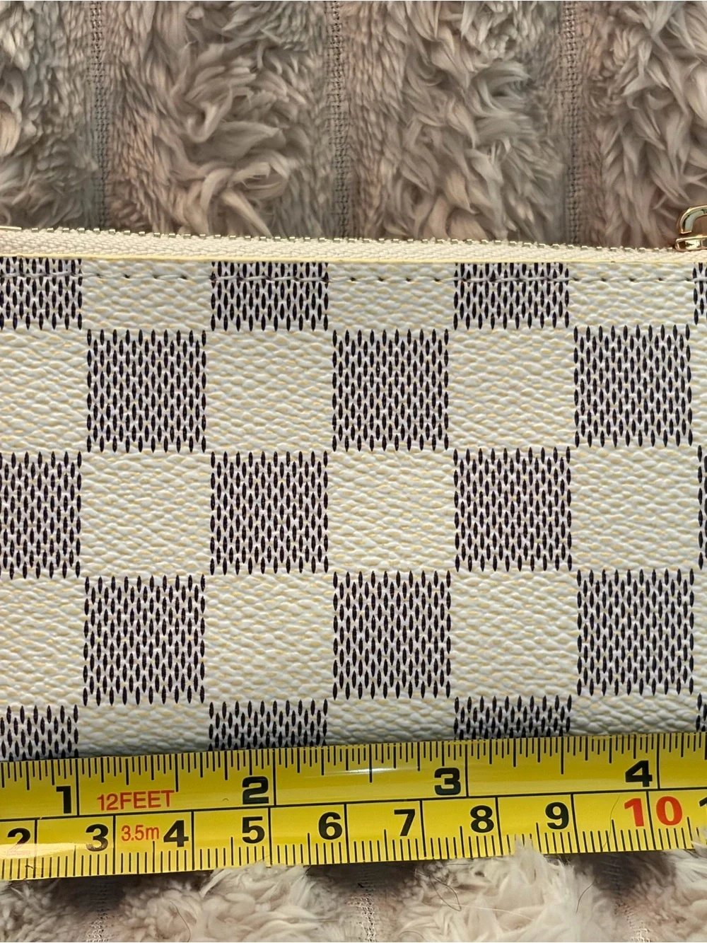 Checkered Zip Pouch